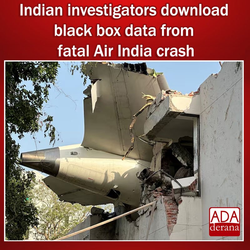 Indian investigators download black box data from fatal Air India crash