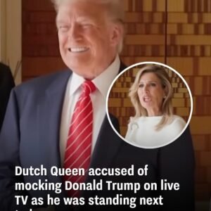 Dutch Royal accused of making fun of Donald Trump on television as he was positioned next to her