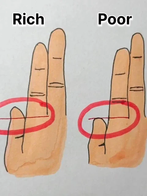 The secret of our hand to show rich or poor