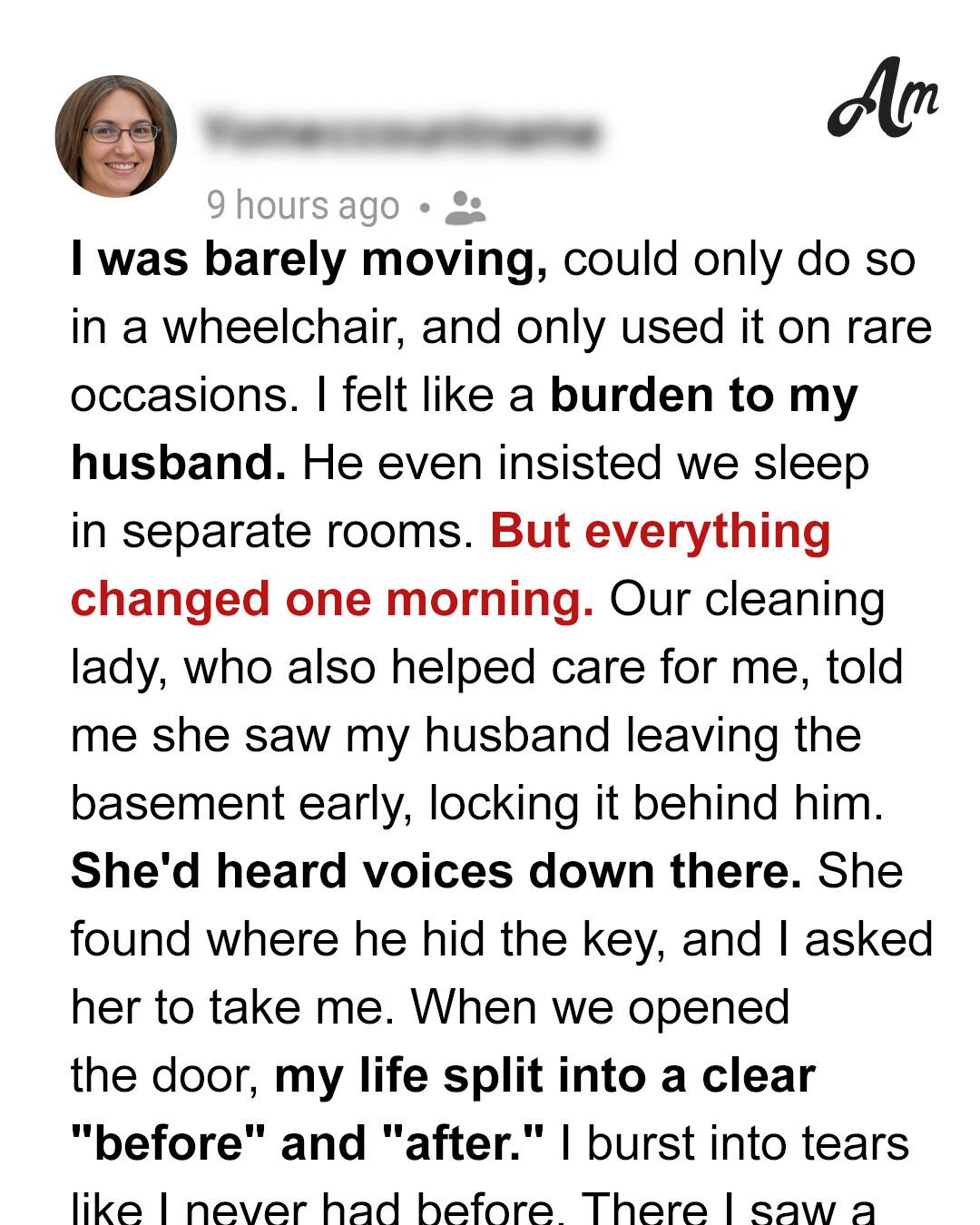 Our Housekeeper Told Me My Husband Was Hiding Something in the Basement – When I Finally Got In, I Cried Like Never Before