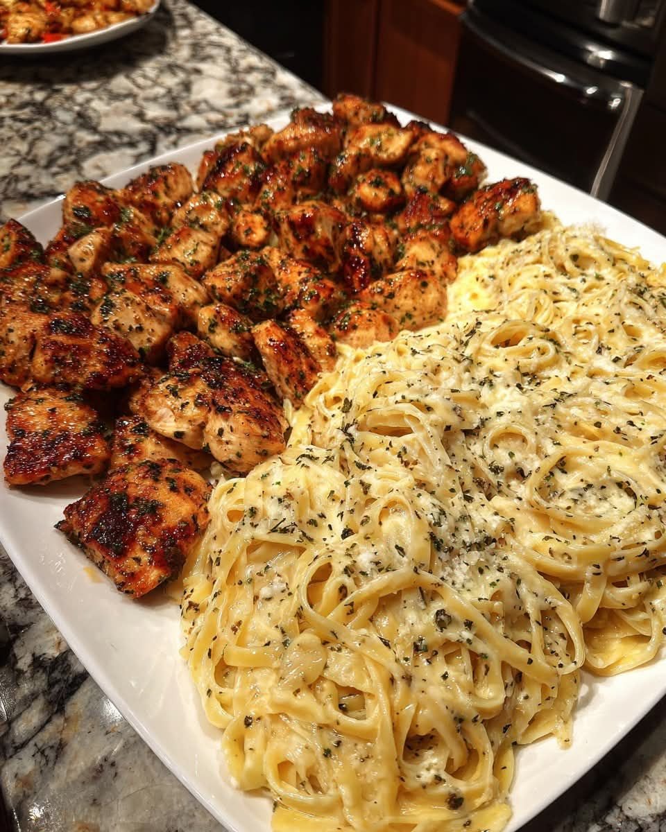 Grilled Chicken Bites with Creamy Garlic Sauce