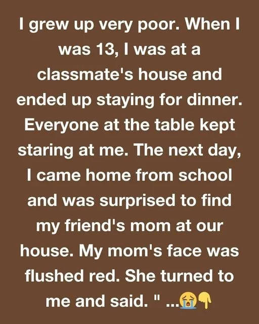 I grew up very poor. When i was 13, i was at a calssmate’s house and cended up…